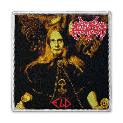 Enslaved - Eld GREY Woven Patch Battle Jacket Black Metal Viking Mayhem