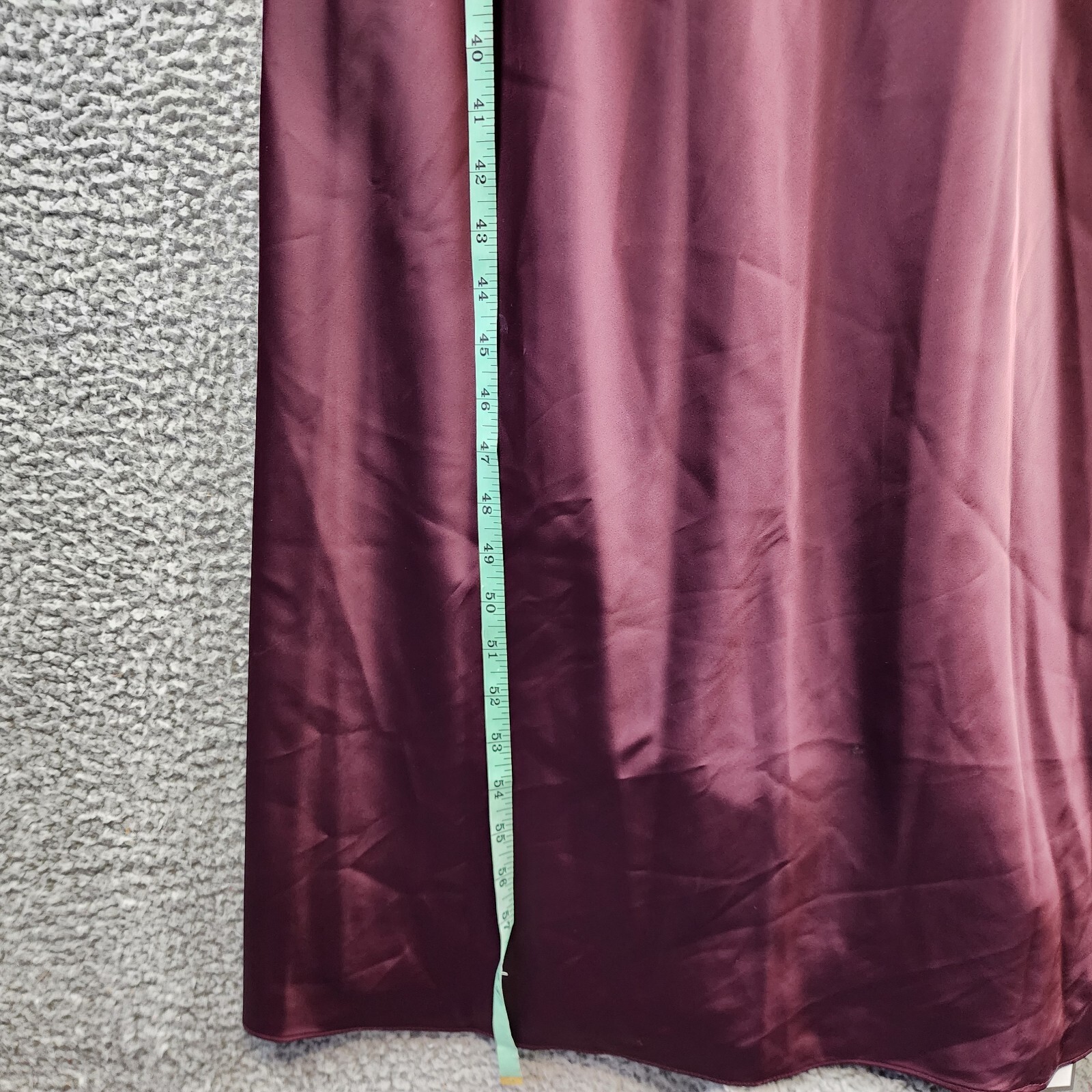 Liv Foster Knotted Satin Gown Women's 2 Bordeaux Sleeveless Side Zip Closure - Picture 7 of 16
