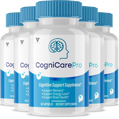 (5 Pack) Cognicare Pro For Brain Health Review, Cogni Care Pills (300 Capsules)