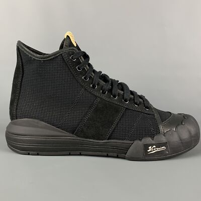 VISVIM Size 10.5 Black Mixed Material Lanier High-Top Sneakers