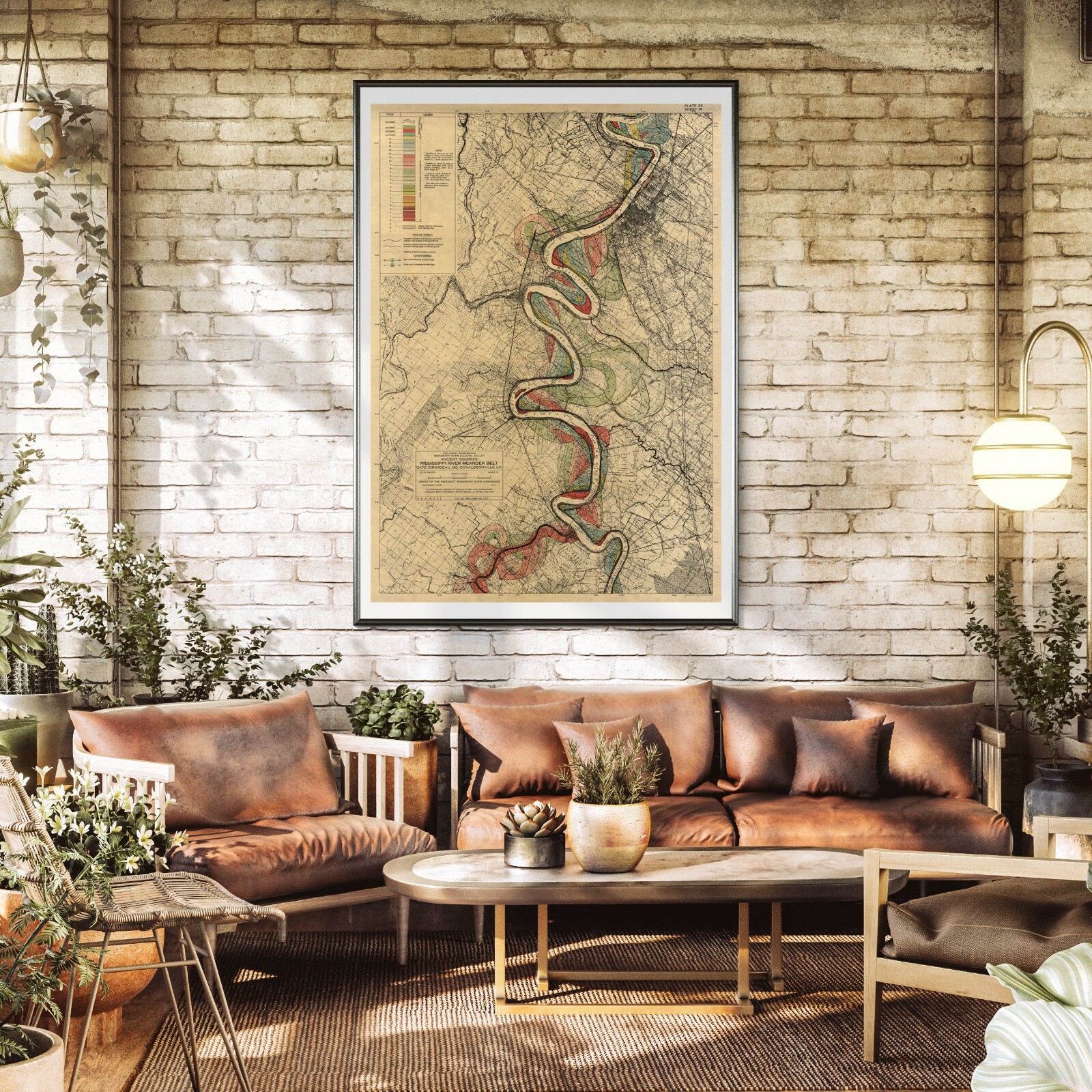 Baton Rouge, Mississippi River, Meander Belt, Harold Fisk Map, Page 22 Sheet 15