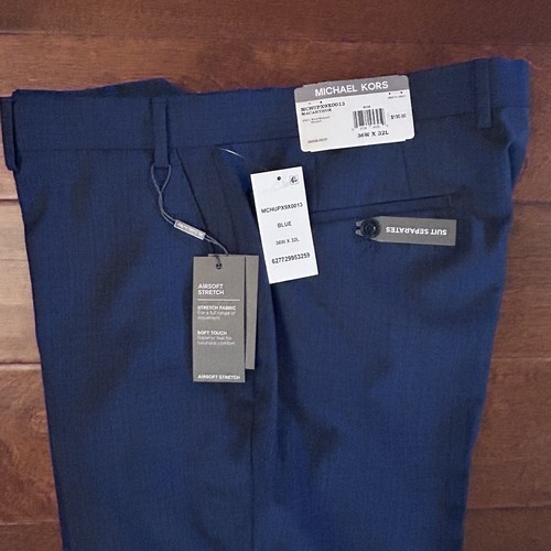 【送料&関税込】Michael Kors Straight Fit Pants Michael Kors Collection - Samantha Navy Blue Pant