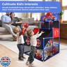 M SANMERSEN Kids Double Basketball Hoop Arcade Game Set with 6 Balls Electronic Scoreboard LED Light, Indoor and Outdoor Play, Birthday/Halloween for 3-8 Year Old Boy and Girl