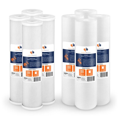 Big Blue CTO Carbon Block & Sediment 20 x4.5'' Replacement Filter Cartridges Set