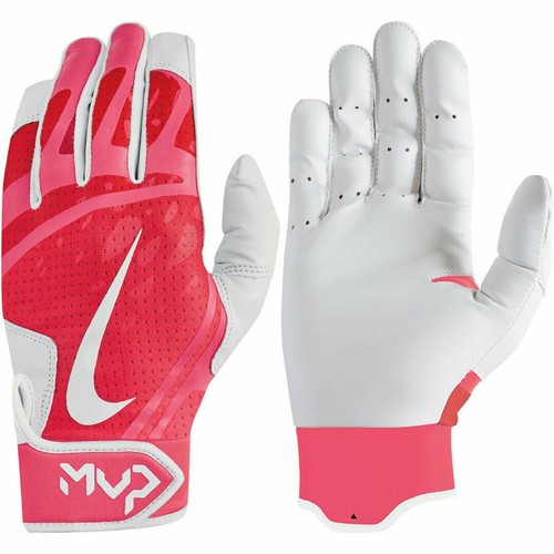 Nike Hyper Diamond Edge Youth Softball Batting Gloves Pink White Size