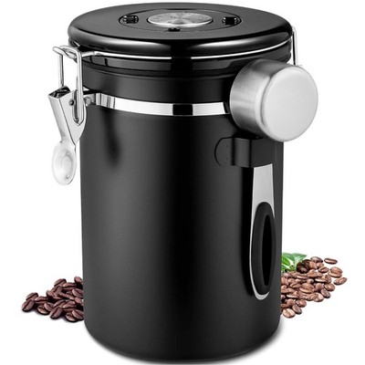 Frasheng Barattolo caffè Ermetico,Contenitore in Acciaio Inox,Valvola U
