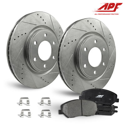 Rear Drill/Slot Zinc Brake Rotors + Ceramic Pads for Saab 9-7x 05-09