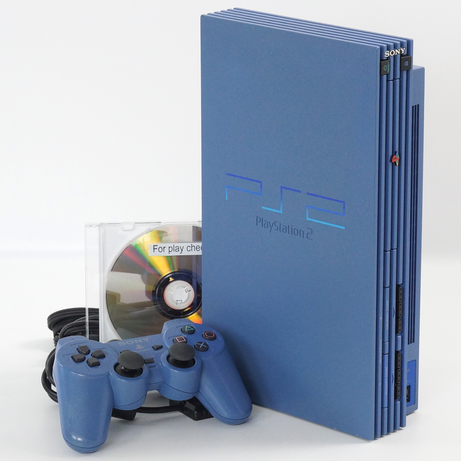 PS2 Console SCPH-39000TB Toys Blue Tested system Made in PS2 Console SCPH-39000TB Toys Blue Tested system Made in