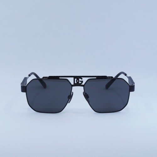 Pre-owned Dolce & Gabbana Dg2294 01/87 Black/dark Grey 59-15-145 Sunglasses In Gray