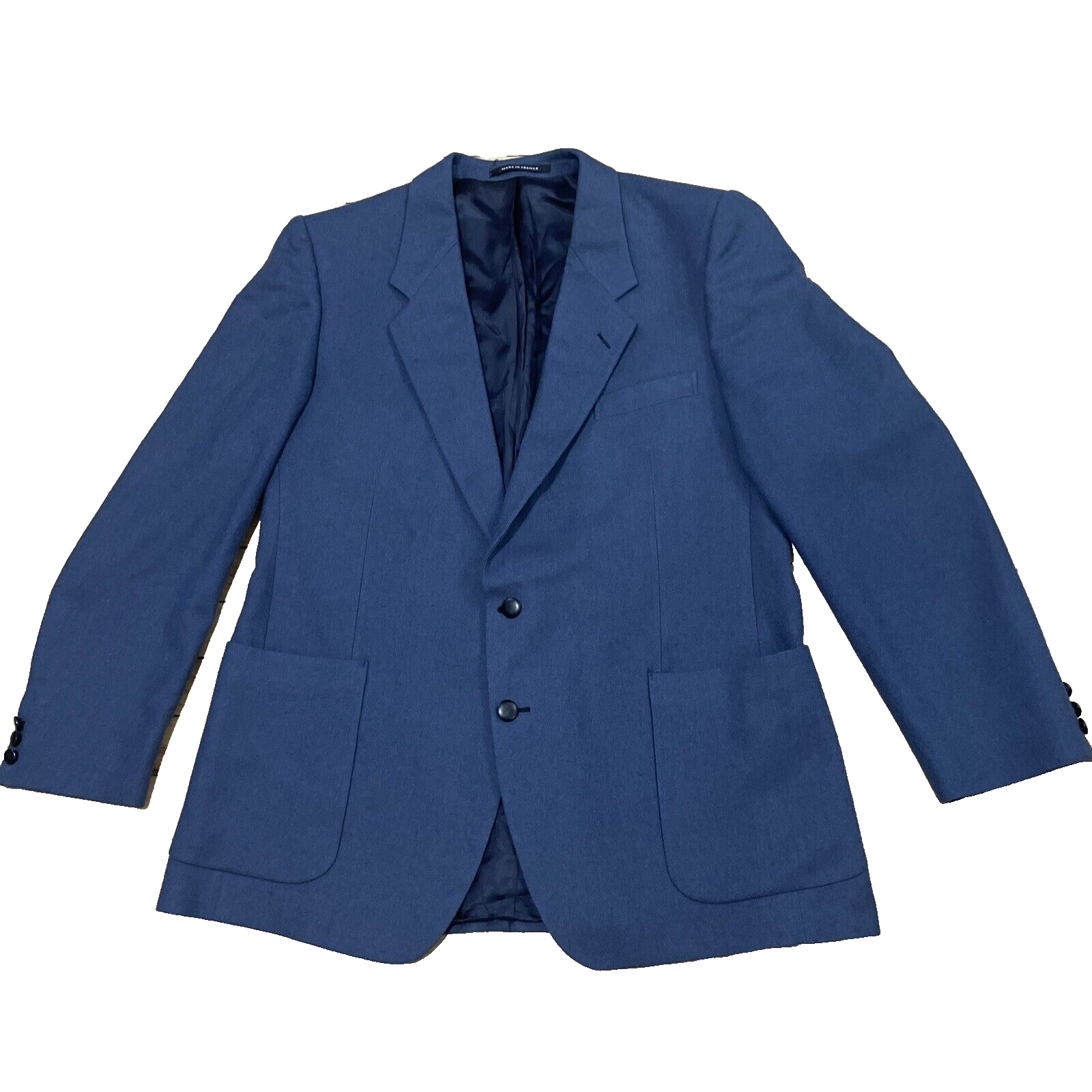 ジャケット Saint Laurent Dark blue wool blazer (834867Y5K32 4140) Yves Saint Laurent YSL Wool Blazer Blue Mens 44 R Designer