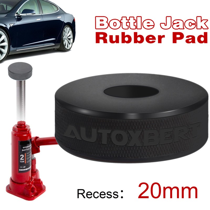 Hydraulic Rubber Bottle Jack Slotted Adapter Pad Protection 20mm Hole On Bottom