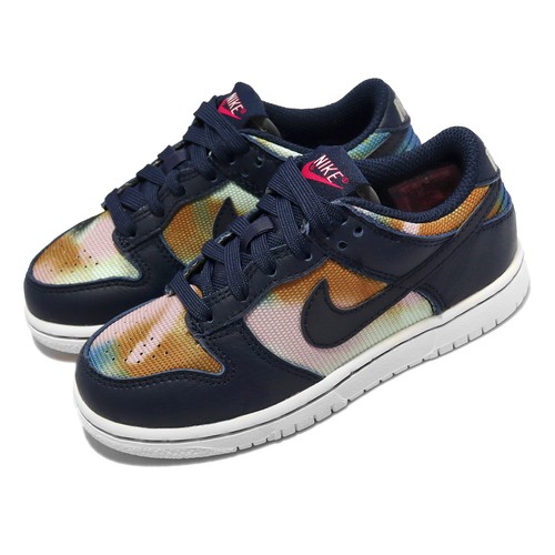 Nike Dunk Low SE PS Navy Graffiti Kids Preschool Casual Lifestyle DM1052-400