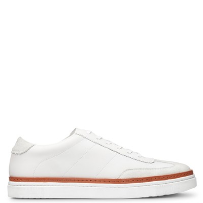 Мужские кроссовки Wolverine BLVD Court White Leather/Stone Suede 10 D Casual