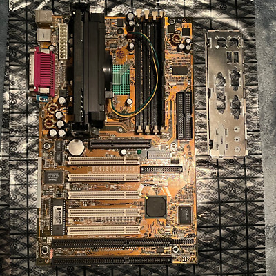 Asus P3B-F Slot 1 ATX Motherboard Pentium III AGP ISA Intel 440BX rev 1.03 Retro