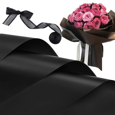 Jutieuo 20 Sheets Flower Wrapping Paper Matte Florist Bouquet Supplies Waterp...