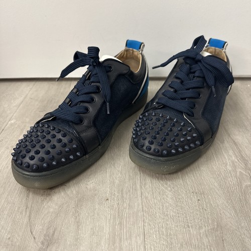 Christian Louboutin Men's Blue Sneakers With Spikes 44.5 | eBay