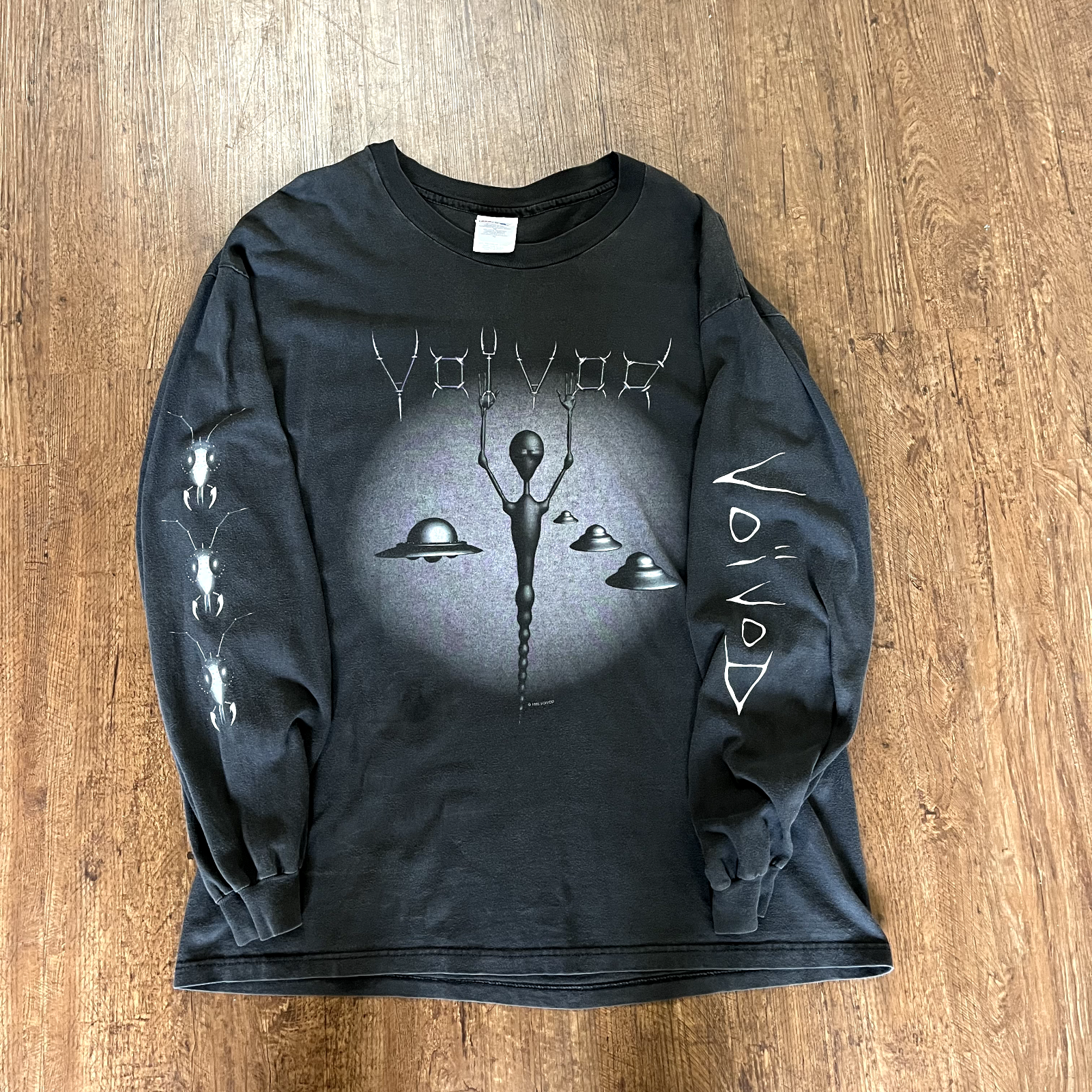 トップス digne hugeT vintage black Small 80s Oversize Black Embossed Leather Trench Coat – Flying