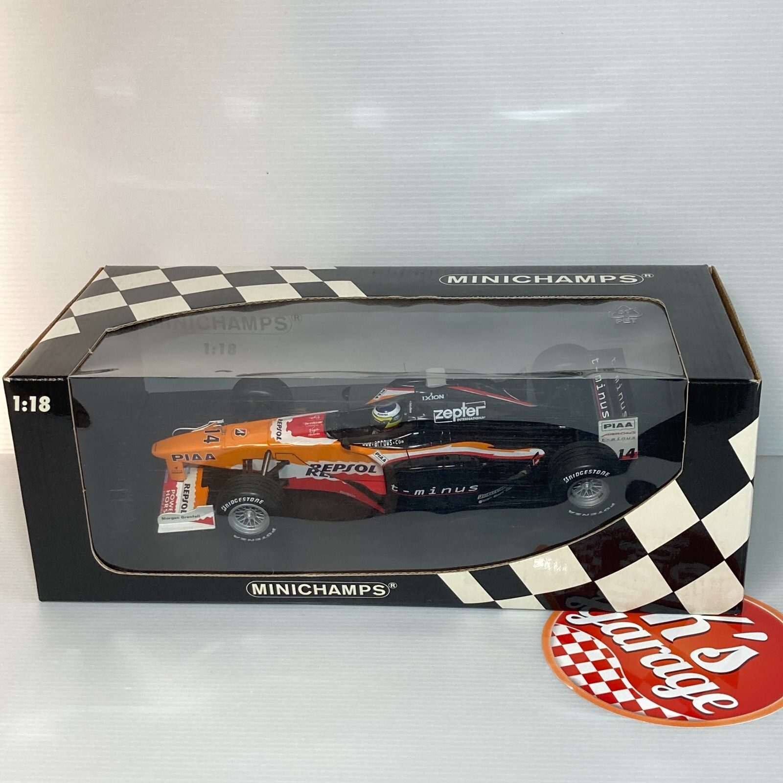 【ミニチャンプス　アロウズ　A20 1999年1/18】 MINICHAMPS 1/18 Arrows A20 Pedro de la Rosa Repsol #14 1999