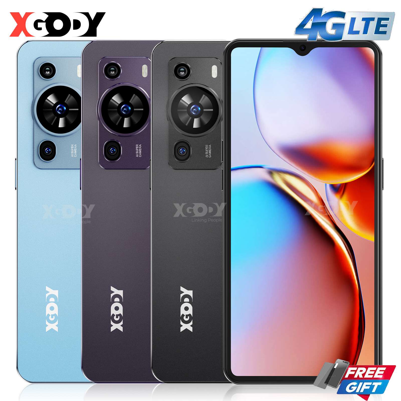 Global 6.5" Unlocked Android Cheap Cell Phone Smartphone Dua