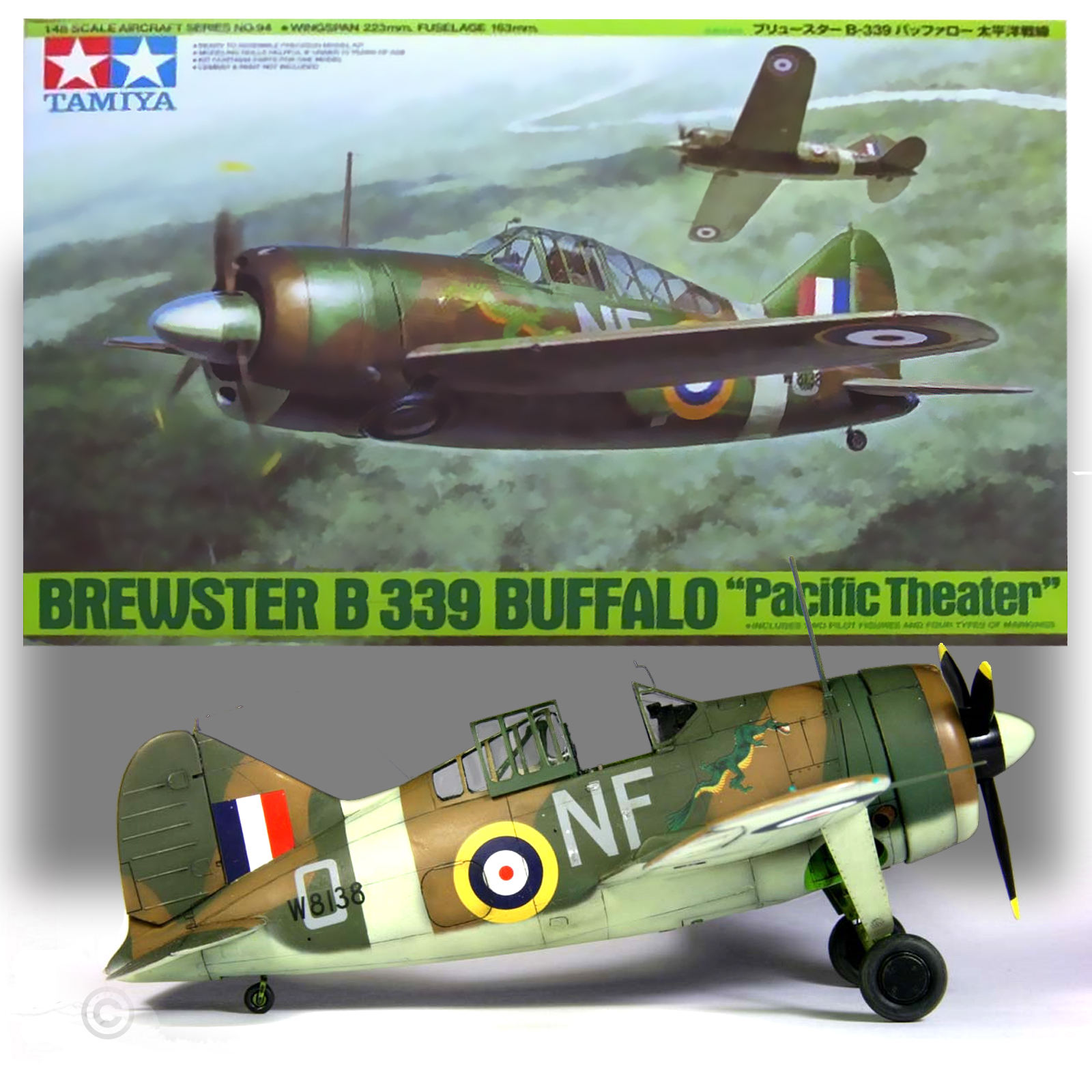 (未使用･未開封品)　タミヤ 1/48 傑作機シリーズ No.94 イギリス空軍 ブリュースター B-339 バッファロー 太平洋戦線 プラモデル 61094 sdt40b8 タミヤ 1/48 傑作機シリーズ ブリュースター B-339 バッファロー