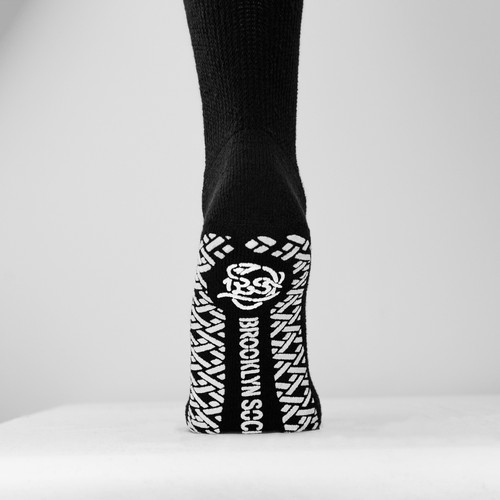 Non-Skid Diabetic Crew Socks, Non Binding Top Therapeutic Cotton Gripper Socks