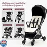 Momcozy Reversible Stroller Cushion | Universal Breathable Stroller Liner | Winter Warm Car Seat Liners | Crib Carriage Cushion Pad | Plush for Winter Use ＆Soft Fabric for All-Season Comfort