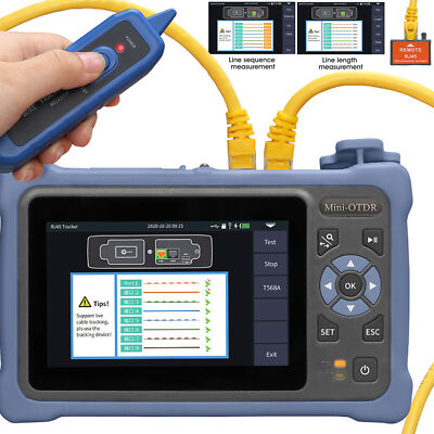 Optical Time Domain Reflectometer 12in1 OTDR Fiber Length Breakpoints Tester US