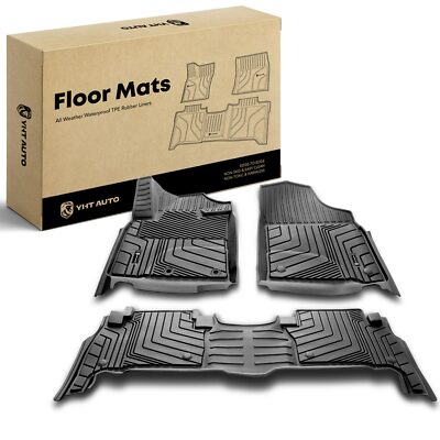 3Pcs Front & Rear Floor Mats Liner for Toyota Land Cruiser 2010-2020 Injection