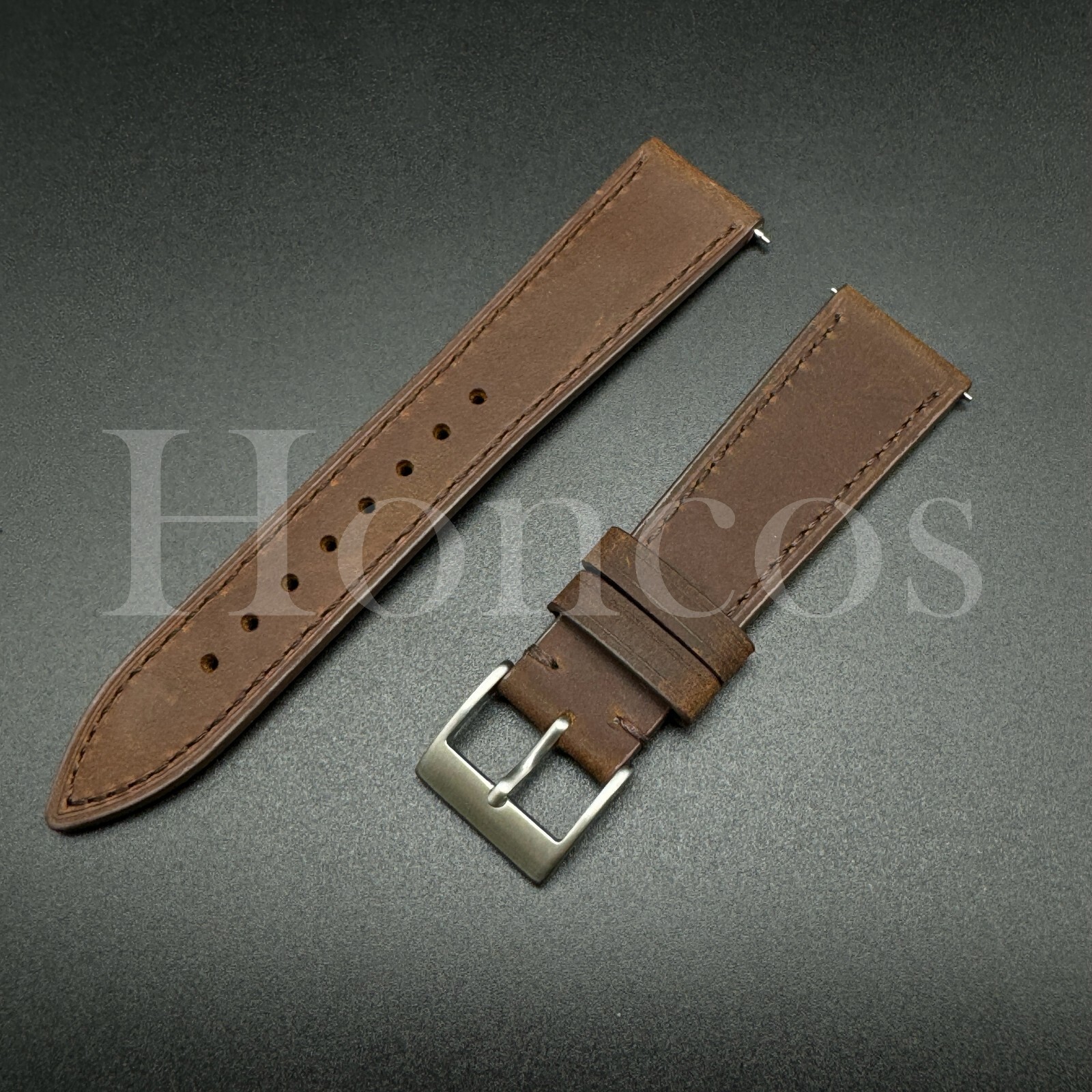 22 24 MM Soft Vintage Leather Watch Band Strap Quick Release