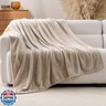 Sushing Luxury Fleece Warm Throw Blanket, Soft Lightweight Velvety Plush Throw for Couch and Bed, Cozy Comfy for All Seasons(Grain, 50×70 Inches)