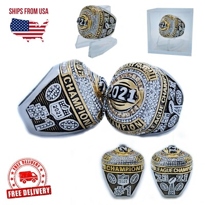 2021 Fantasy Football Championship Ring and Clear Ring Display Case NEW