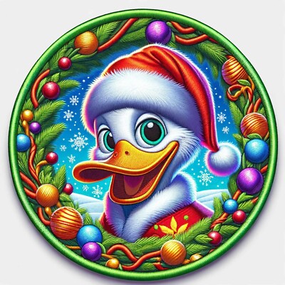 Christmas Duck Patch Iron-on Applique Clothing, Wild Animals, Santa, Ornaments