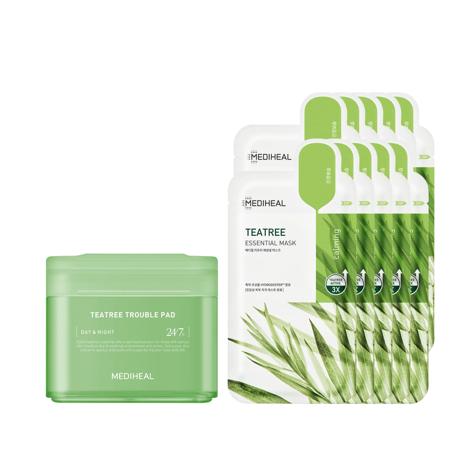Mediheal Teatree Calming Duo (Успокаивающая маска, 10 шт.)