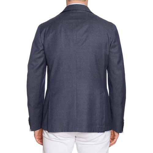 Pre-owned Sartoria Partenopea Blue Wool Jacket Blazer Eu 50 Us 40 Current Model