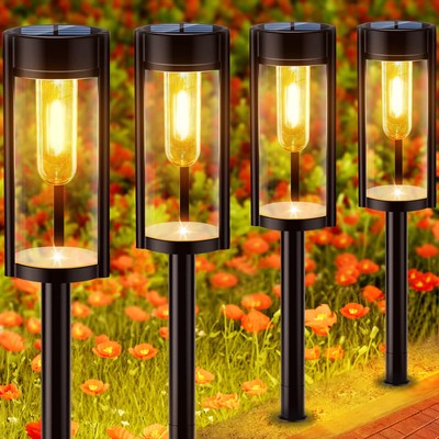 URPOWER Solar Pathway Lights, 6 Pack IP65 Waterproof Outdoor