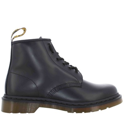 Pre-owned Dr. Martens' Dr. Martens A23us Unisex Amphibian 24255001 101 Smooth In Black