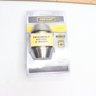 Defiant 2-Sides Lock Deadbolt Keyed Stainless Steel 154695