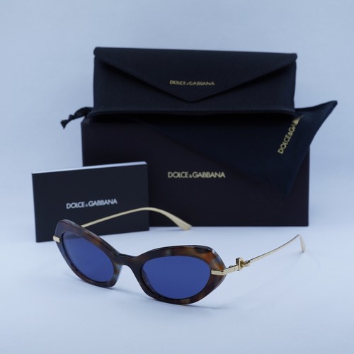 Pre-owned Dolce & Gabbana Dg4473 344380 Blue Havana/blue 52-21-140 Sunglasses