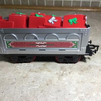 North Pole Junction G GAUGE Christmas Train Open Box Car With Animated Gifts