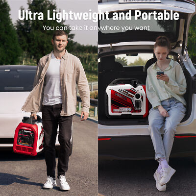 Gas Powered 4000 Watt Portable Inverter Generator for Electric Cars Charging RV