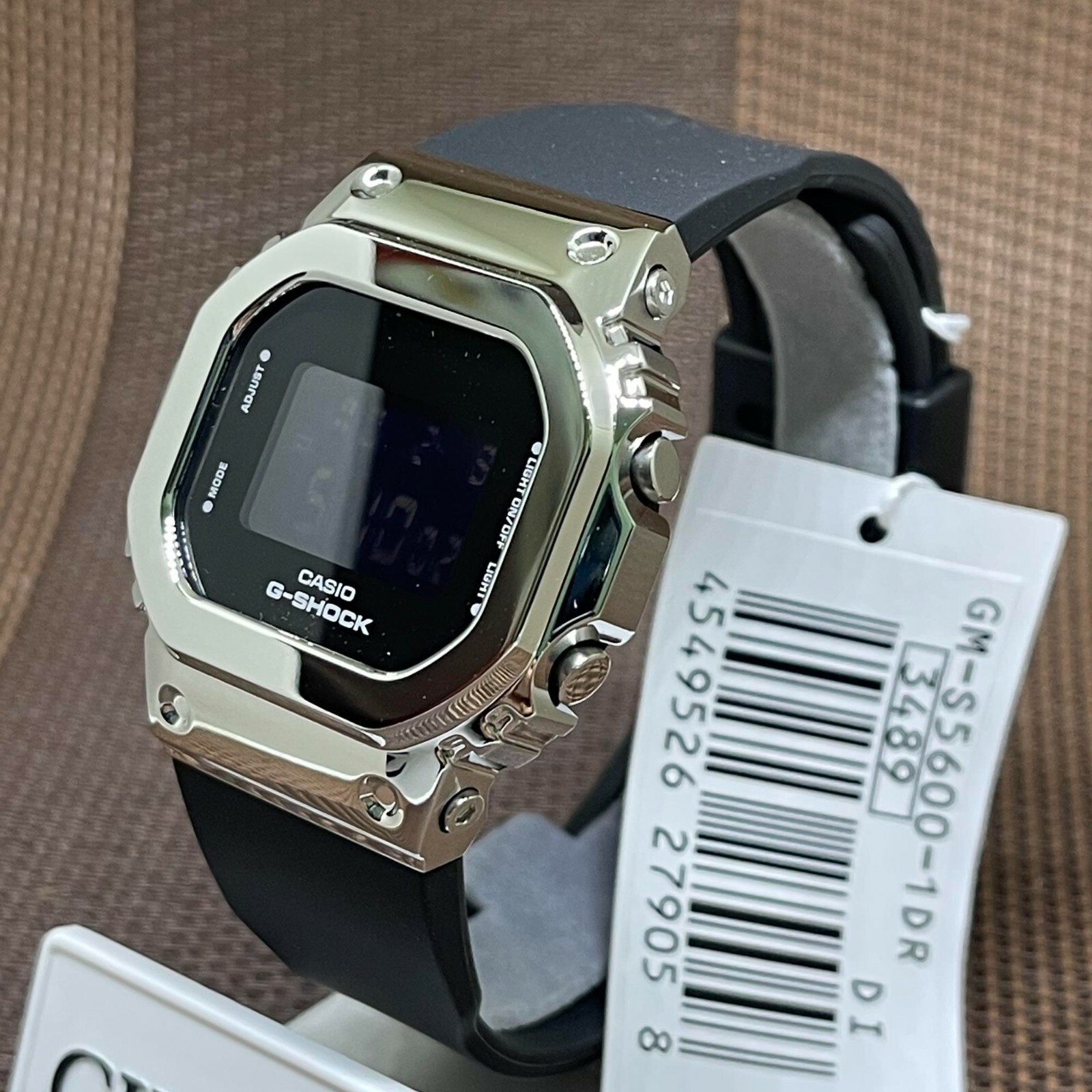 Pre-owned Casio G-shock Gm-s5600-1d Black Square Faced Standard Digital Ladies' Watch
