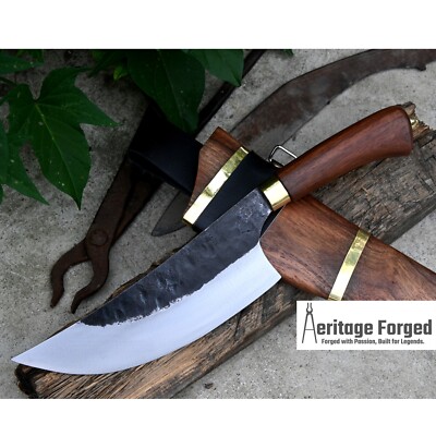 Kitchen Chopper knife-Handforged knives-forged-working knife-hunting-chef