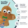 Huxley and Kent Funny Dog Toy w/Squeaker – Holiday Power Plush Squeaky Dog Toys for Small, Medium and Large Dogs – Soft Stuffed Animal for Indoor Play and Fetch - Ginger Snapped, Large