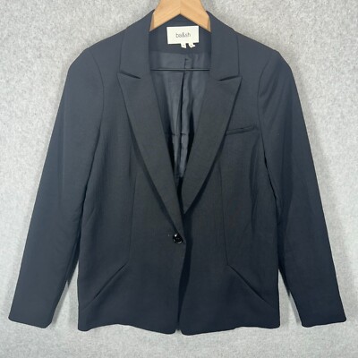 ba&sh Bash Womens XS Blazer Textured One Button Oversized EUC