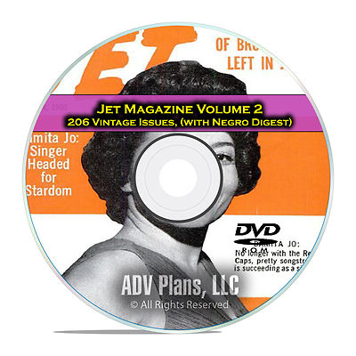 Jet Magazine, Negro Digest, Vol 2, 206 Issues, 1960-1963, Black Life DVD C97