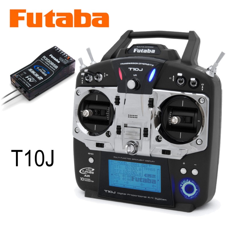 Futaba Radio TÃ©LÃ©Commande 10 Canal T10j Radio Mode-2 T-Fhss Air + R3008sb