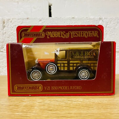 Y21 1930 Model A Ford A & J Box General Stores Models of Yesteryear