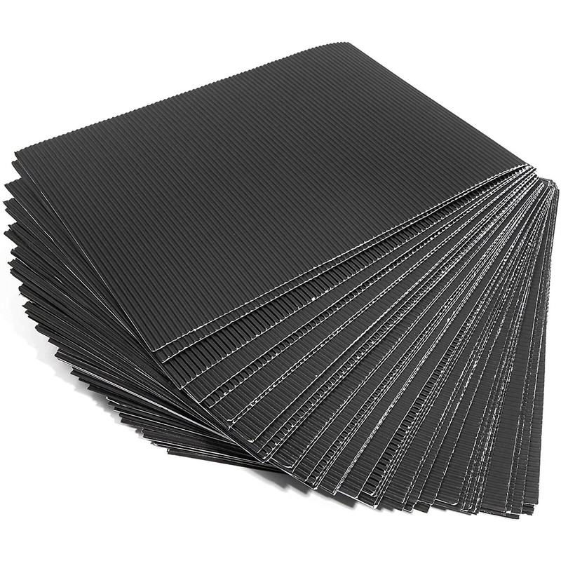 48x Corrugated Cardboard Paper Sheets for DIY Crafts Party Decor