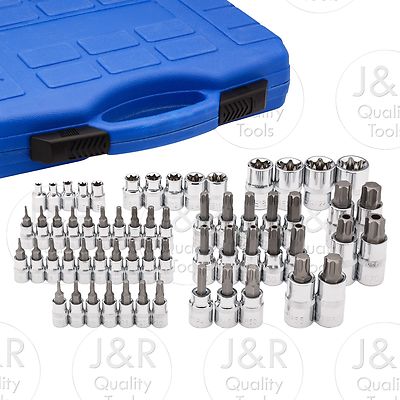 Master Torx Socket Set | 60pc Tamper Proof Security Bits Plus External Star Set
