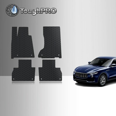 ToughPRO Floor Mats Black For Maserati Levante All Weather Custom Fit 2017-2024